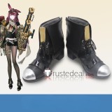 Arknights Ray Shu Ptilopsis Black White Brown Cosplay Shoes Boots