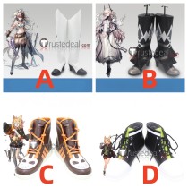 Arknights Kirin X Yato Theresa Kroos Black White Brown Cosplay Shoes Boots
