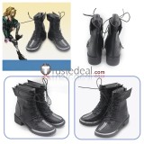 Arknights Siege Młynar SilverAsh Black Cosplay Shoes Boots