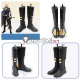 Arknights Siege Młynar SilverAsh Black Cosplay Shoes Boots