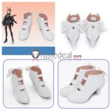 Arknights April Lessing Franka Black White Cosplay Shoes Boots