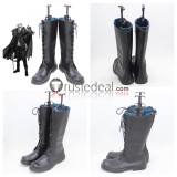 Arknights Siege Młynar SilverAsh Black Cosplay Shoes Boots