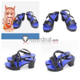 Arknights Nearl Swimsuit Blue Black Cosplay Shoes Boots