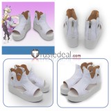 Arknights Ray Shu Ptilopsis Black White Brown Cosplay Shoes Boots