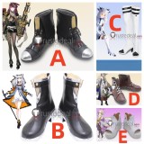 Arknights Ray Shu Ptilopsis Black White Brown Cosplay Shoes Boots