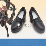 Arknights April Lessing Franka Black White Cosplay Shoes Boots