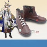 Arknights Ray Shu Ptilopsis Black White Brown Cosplay Shoes Boots