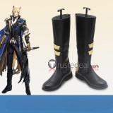 Arknights Siege Młynar SilverAsh Black Cosplay Shoes Boots