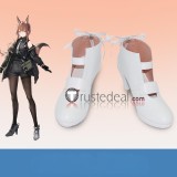 Arknights April Lessing Franka Black White Cosplay Shoes Boots
