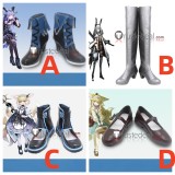 Arknights Togawa Sakiko FrostNova Suzuran Black Silver Brown Cosplay Shoes Boots