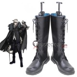 Arknights Siege Młynar SilverAsh Black Cosplay Shoes Boots