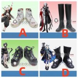 Arknights Luo Xiaohei Sanguinarch La Pluma Rosmontis Black White Cosplay Shoes Boots