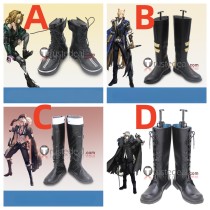 Arknights Siege Młynar SilverAsh Black Cosplay Shoes Boots