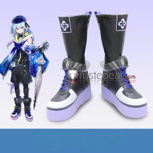 Arknights Mizuki Mousse Ling Myrtle Black White Cosplay Shoes Boots