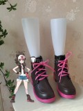 Pokemon Hilda Touko Black Brown Pink Red Cosplay Shoes Boots