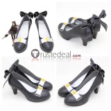 Arknights Sora Saria Nymph Skyfire Black White Cosplay Shoes Boots