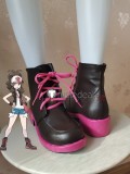 Pokemon Hilda Touko Black Brown Pink Red Cosplay Shoes Boots