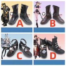 Arknights Lee Poncirus Perlica Entelechia Black Brown Cosplay Shoes Boots
