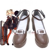 Arknights Steward Noir Corne Gummy Black Brown Blue Cosplay Shoes Boots