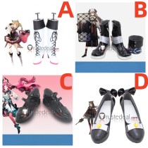 Arknights Sora Saria Nymph Skyfire Black White Cosplay Shoes Boots