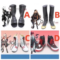 Arknights Shirayuki Swire Nian Yu Black White Cosplay Shoes Boots