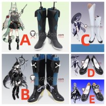 Arknights Tomimi Harmonie Whisperain Black White Cosplay Shoes Boots