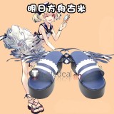 Arknights Steward Noir Corne Gummy Black Brown Blue Cosplay Shoes Boots