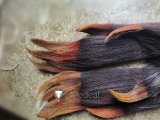Gachiakuta Amo Empool Riyo Reaper Red Black Brown Orange Styled Cosplay Wig