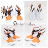 Arknights Crownslayer Glaucus Mayer Platinum Black Grey White Cosplay Shoes Boots