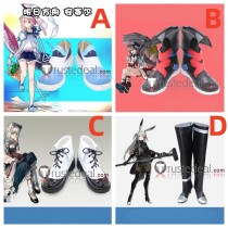 Arknights Ansel Swimsuit Cuora Istina Savage Black White Cosplay Shoes Boots