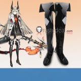 Arknights Blacknight Young Eblana Reed Xingzhu Black White Cosplay Shoes Boots