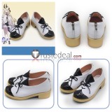 Arknights Blacknight Young Eblana Reed Xingzhu Black White Cosplay Shoes Boots