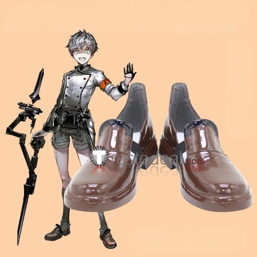 Arknights Gitano Deepcolor Meteorite Mephisto Black Brown Cosplay Shoes Boots