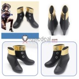 Arknights Blacknight Young Eblana Reed Xingzhu Black White Cosplay Shoes Boots
