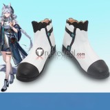 Arknights Blacknight Young Eblana Reed Xingzhu Black White Cosplay Shoes Boots