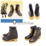 Arknights Schwarz Blemishine Quercus Podenco Black Brown Cosplay Shoes Boots