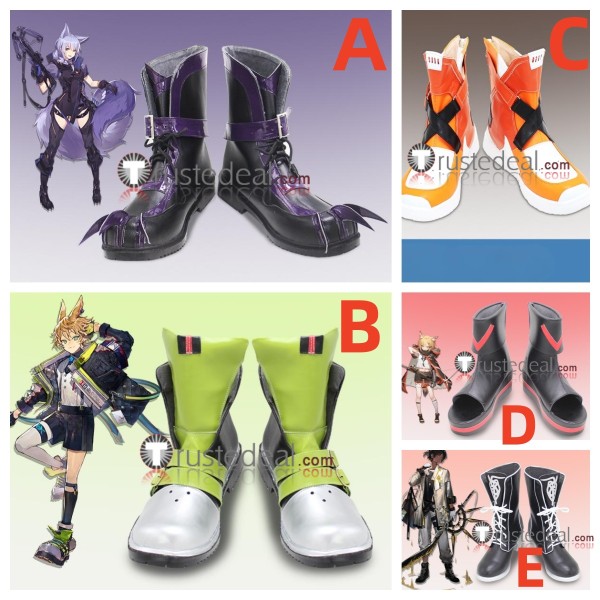 Arknights Provence Aak Thorns Vermeil Leonhardt Black Brown Cosplay Shoes Boots