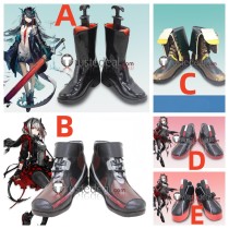 Arknights W Bagpipe Dusk Black Cosplay Shoes Boots