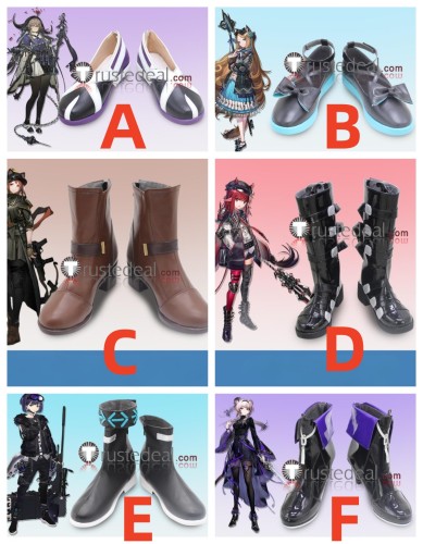 Arknights Pallas Iris Vigna Lin Andreana Ash Black Brown Cosplay Shoes Boots