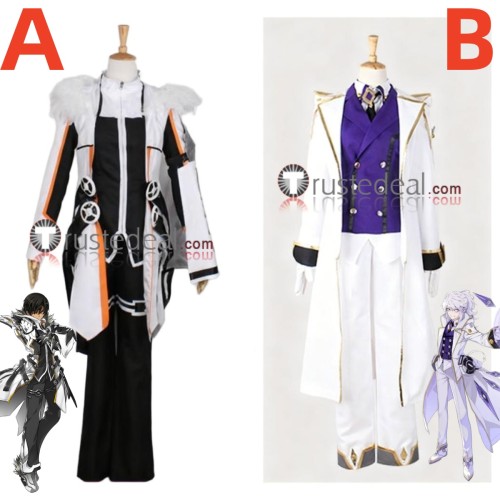 Elsword Edward Mastermind Raven Blade Master White Outfit Cosplay Costume