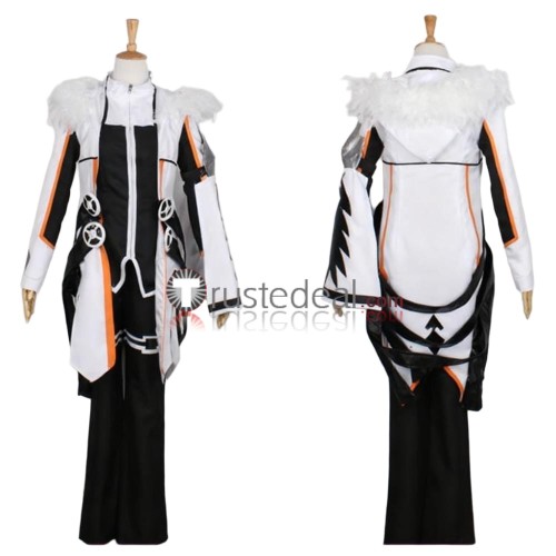 Elsword Edward Mastermind Raven Blade Master White Outfit Cosplay Costume
