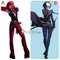 Under Night in Birth Carmine Seth Black Red Blue Cosplay Costume