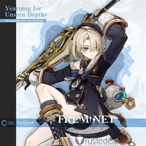 Genshin Impact Freminet Blonde Styled Cosplay Wig