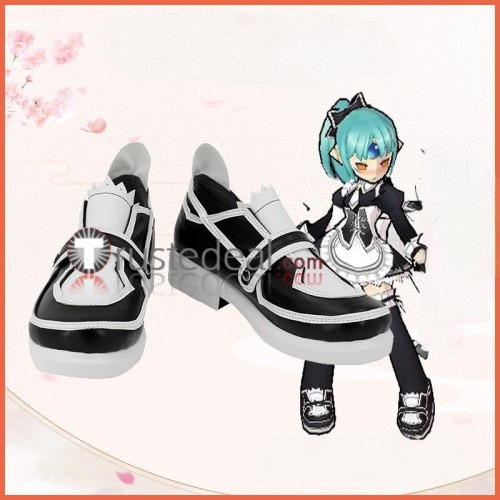 Elsword Aisha Metamorphy Eve Code Nemesis Elemental Master White Black Cosplay Shoes Boots