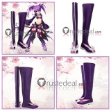 Elsword Aisha Sakra Devanam Add Mad Paradox Path Elesis Purple White Black Cosplay Shoes Boots