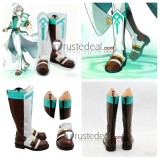 Elsword Ain Laby Ciel Male Dreadlord Ciel Royal Guard Blue Pink White Cosplay Shoes Boots