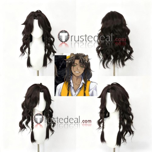 Disney Twisted-Wonderland Leona Kingscholar Azul Ashengrotto Vil Schoenheit Cater Diamond Black Grey Beige Brown Styled Cosplay Wig