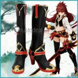 Elsword Aisha Sakra Devanam Add Mad Paradox Path Elesis Purple White Black Cosplay Shoes Boots