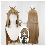 Pokemon Masters EX Lacey Pink Let's Go Green Brown Styled Cosplay Wig
