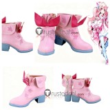 Elsword Ain Laby Ciel Male Dreadlord Ciel Royal Guard Blue Pink White Cosplay Shoes Boots